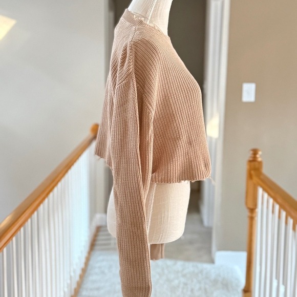 SER.O.YA Mid Cropped Devin Sweater in Tan Size‎ L - Picture 5 of 12